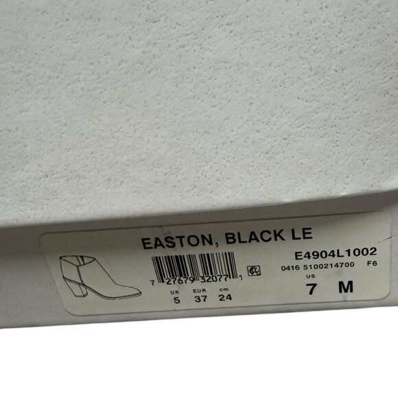 LIKE NEW in BOX  VINCE Easton Black Nubuck almond Toe Heel Ankle Booties SZ 7 - Picture 8 of 8